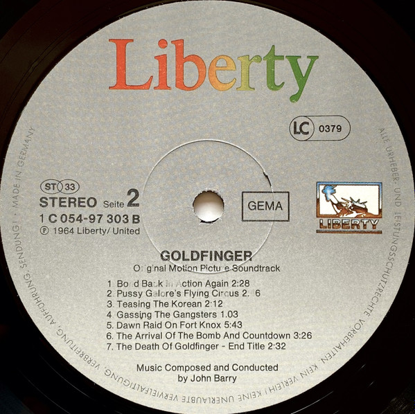 John Barry - Goldfinger (Original Motion Picture Score) | Liberty (1C 054-97 303) - 4 John Barry - Goldfinger (Original Motion Picture Score) | Liberty (1C 054-97 303) - 4