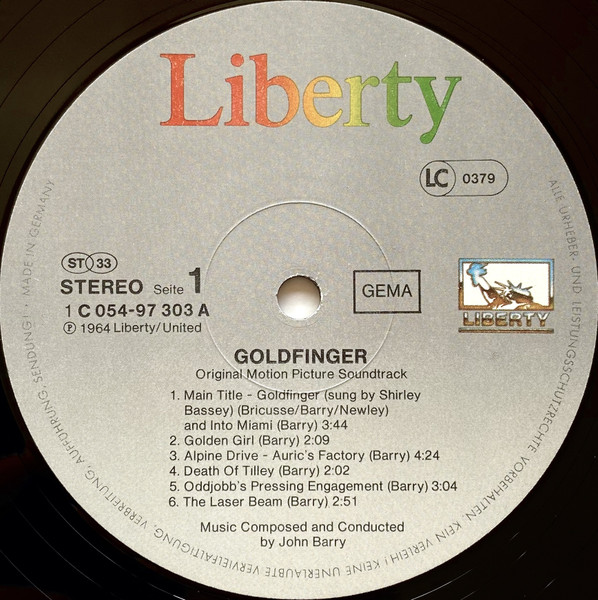 John Barry - Goldfinger (Original Motion Picture Score) | Liberty (1C 054-97 303) - 3 John Barry - Goldfinger (Original Motion Picture Score) | Liberty (1C 054-97 303) - 3