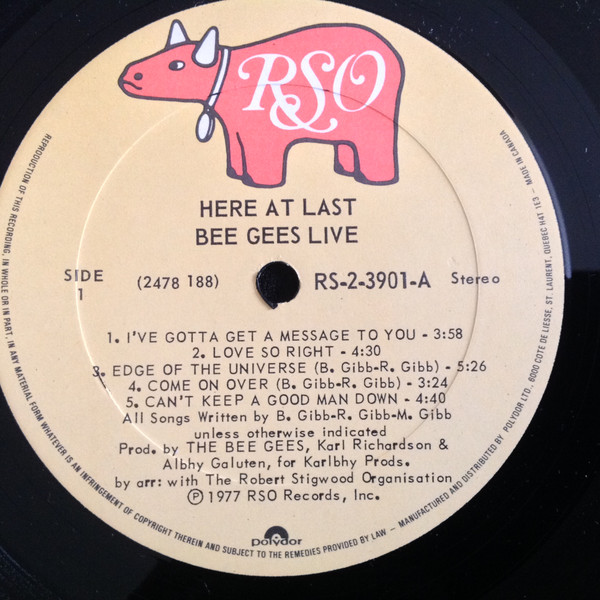Bee Gees - Here At Last...Bee Gees...Live | RSO (RS-2-3901) - 4