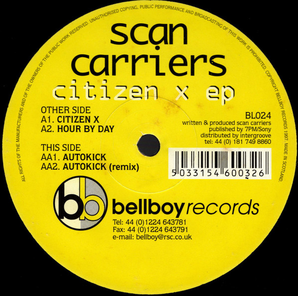 Scan Carriers - Citizen X EP | Bellboy Records (BL024)
