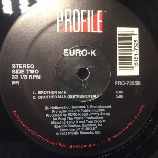 Euro-K - Inner City Blues / Brother Man | Profile Records (PRO-7325) - 3 Euro-K - Inner City Blues / Brother Man | Profile Records (PRO-7325) - 3