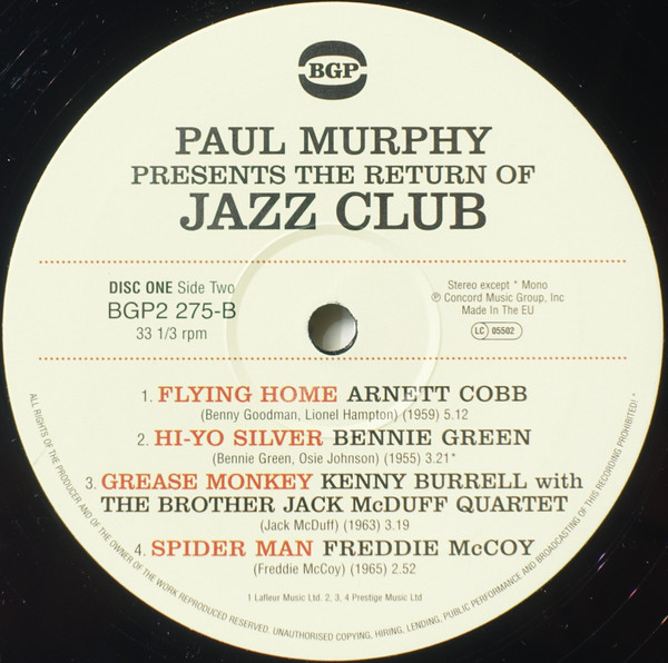 Paul Murphy - The Return Of Jazz Club (Dancefloor Classics From The Original Jazz Dance DJ) | BGP Records (BGP2 275) - 4