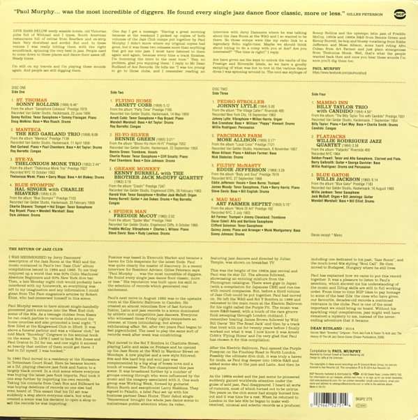 Paul Murphy - The Return Of Jazz Club (Dancefloor Classics From The Original Jazz Dance DJ) | BGP Records (BGP2 275) - 2
