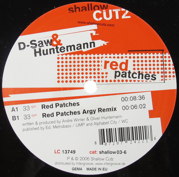 D-Saw & Oliver Huntemann - Red Patches | Shallow Cutz (shallow 03-6)