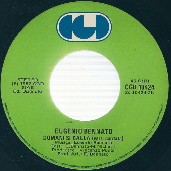 Eugenio Bennato - Domani Si Balla | CGD (CGD 10424) - 4