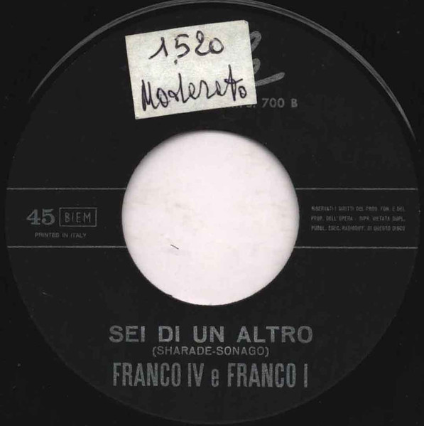 Franco IV E Franco I - Se Ogni Sera, Prima Di Dormire / Sei Di Un Altro | Style (STMS 700) - 3