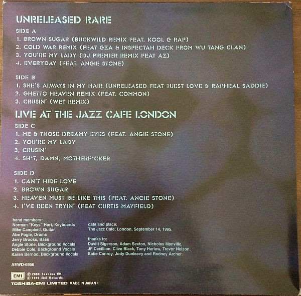 D'Angelo - Unreleased Rare & Live | EMI Music (AEWD-6956) - 2