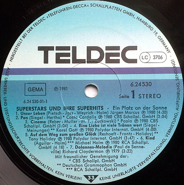 Various - Superstars Und Ihre Superhits | TELDEC (6.24 530 BF) - 3 Various - Superstars Und Ihre Superhits | TELDEC (6.24 530 BF) - 3