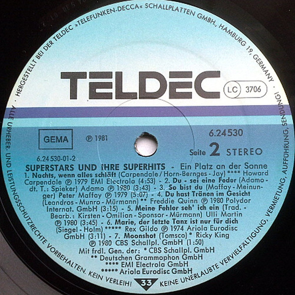 Various - Superstars Und Ihre Superhits | TELDEC (6.24 530 BF) - 4 Various - Superstars Und Ihre Superhits | TELDEC (6.24 530 BF) - 4