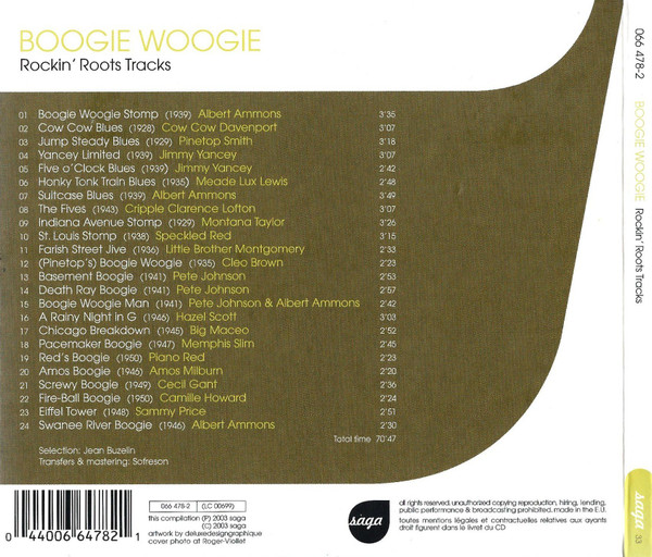 Various - Boogie Woogie (Rockin' Roots Tracks) | Saga (066 478-2) - 3