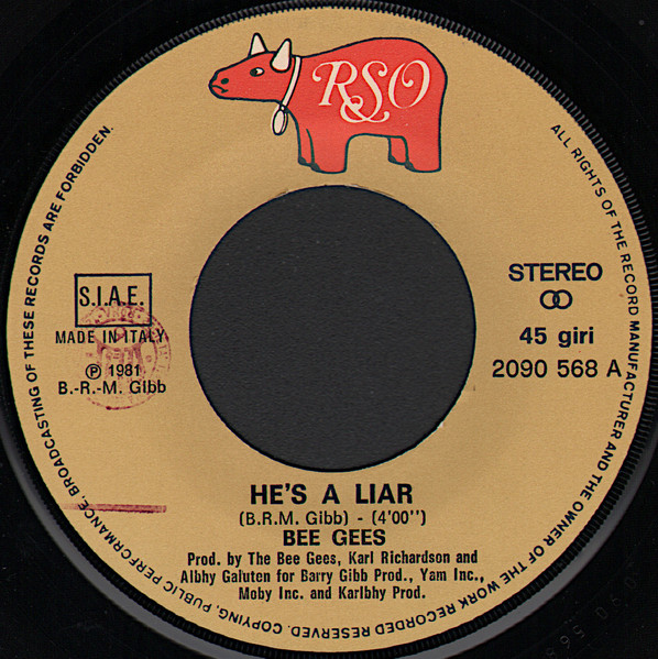 Bee Gees - He's A Liar | RSO (2090 568) - 3