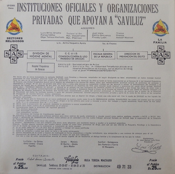 Various - Grandes Joropos De Venezuela | Saviluz (LP-3380) - 2 Various - Grandes Joropos De Venezuela | Saviluz (LP-3380) - 2