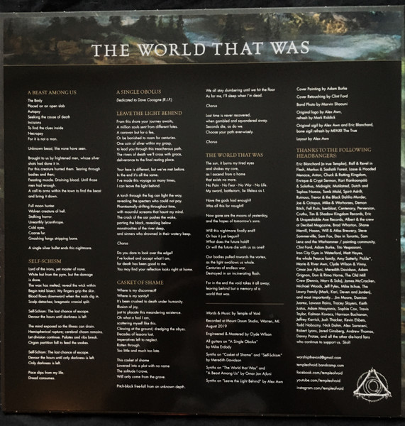 Temple Of Void - The World That Was | Shadow Kingdom Records (SKR176LP) - 4
