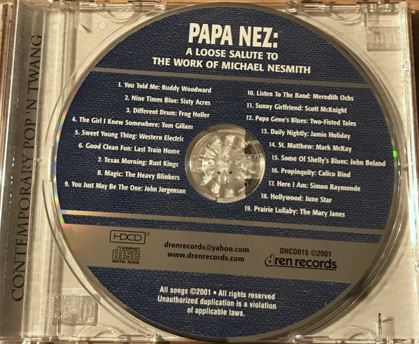 Various - Papa Nez: A Loose Salute To The Work Of Michael Nesmith | Dren Records (DNCD015) - 3