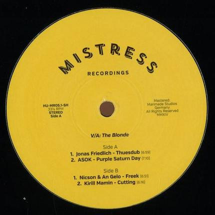 Various - The Blonde | Mistress Recordings (HU-MR05.1-SH)