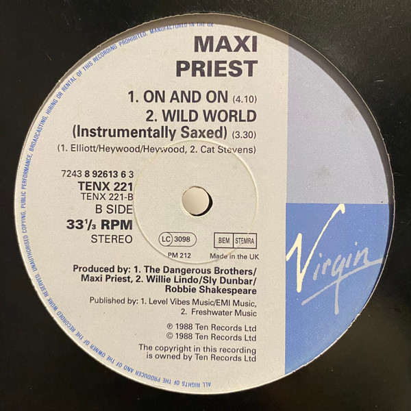 Maxi Priest - Wild World | 10 Records (TENX 221) - 2 Maxi Priest - Wild World | 10 Records (TENX 221) - 2