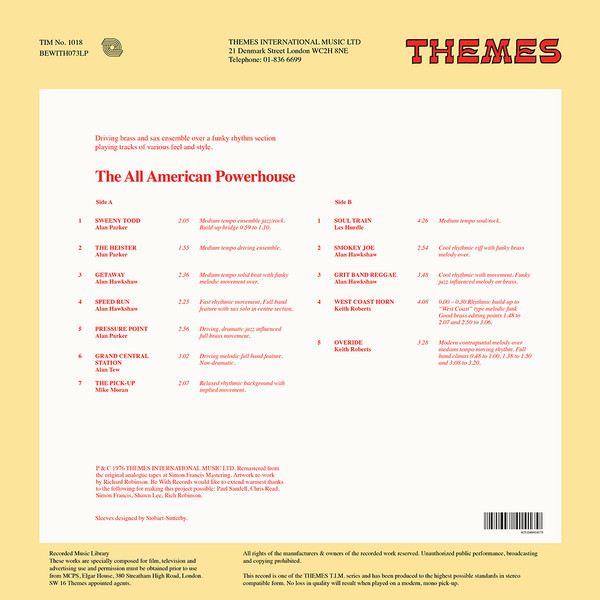 Various - The All American Powerhouse | Be With Records (BEWITH073LP) - 2