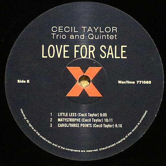 Cecil Taylor Trio And Cecil Taylor Quintet - Love For Sale | WaxTime (771686) - 4