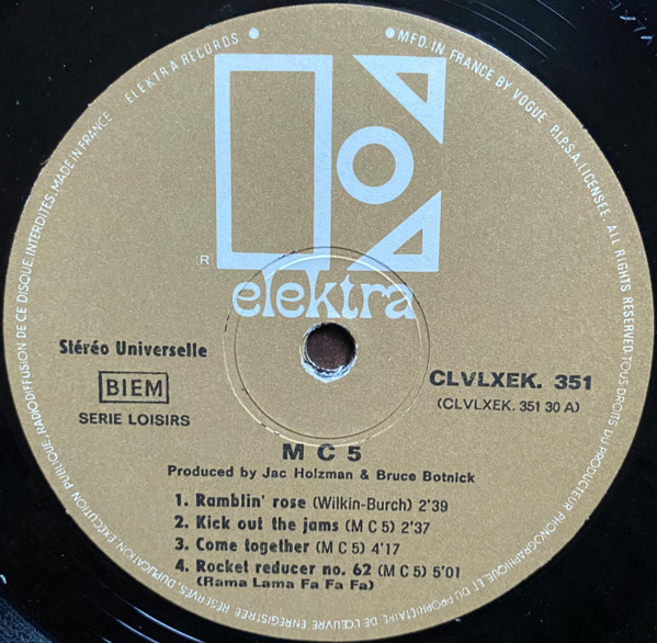 MC5 - Kick Out The Jams | Elektra (CLVLXEK. 351) - 3 MC5 - Kick Out The Jams | Elektra (CLVLXEK. 351) - 3