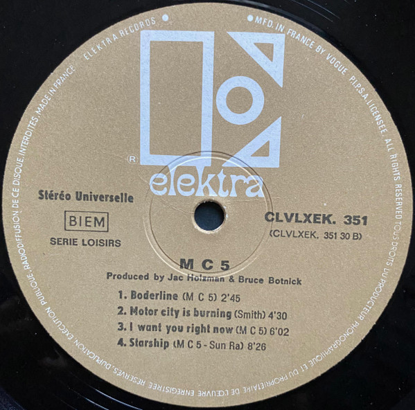 MC5 - Kick Out The Jams | Elektra (CLVLXEK. 351) - 4 MC5 - Kick Out The Jams | Elektra (CLVLXEK. 351) - 4
