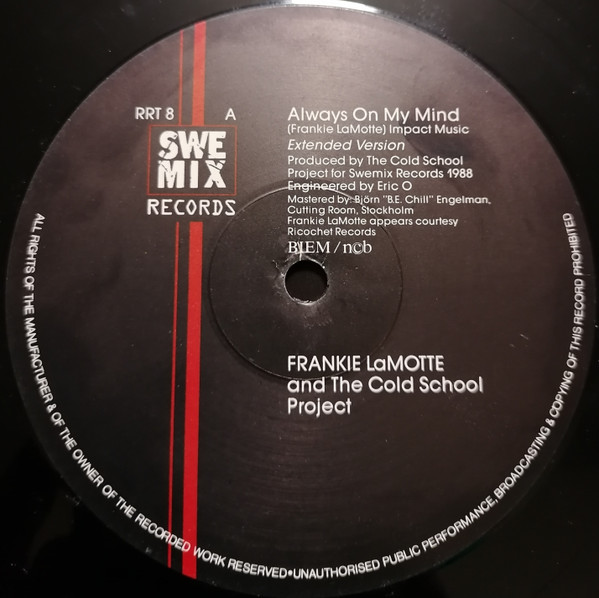 Frankie La Motte & The Cold School Project - Always On My Mind | Swemix Records (RRT 8) - 3 Frankie La Motte & The Cold School Project - Always On My Mind | Swemix Records (RRT 8) - 3