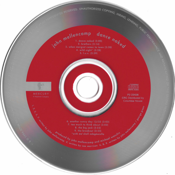 John Cougar Mellencamp - Dance Naked | Mercury (P2 22428) - 3