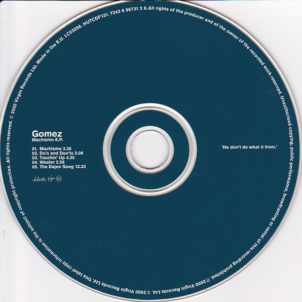 Gomez - Machismo E.P. | Virgin (7243 8 96731 2 8) - 2