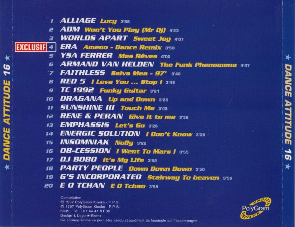 Various - Dance Attitude 16 | PolyGram - Kiosks (6832) - 4