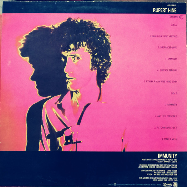 Rupert Hine - Immunity | A&M Records (AMLH 68519) - 2 Rupert Hine - Immunity | A&M Records (AMLH 68519) - 2