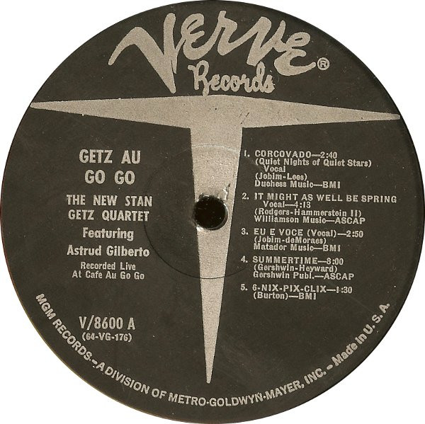 The New Stan Getz Quartet Featuring Astrud Gilberto - Getz Au Go Go | Verve Records (V-8600) - 4