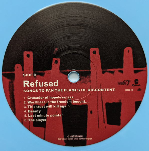 Refused - Songs To Fan The Flames Of Discontent (2LP - Limited 25th Anniversary Edition - Baby Blue Vinyl) [Vinyl] | Burning Heart Records (none) - 4
