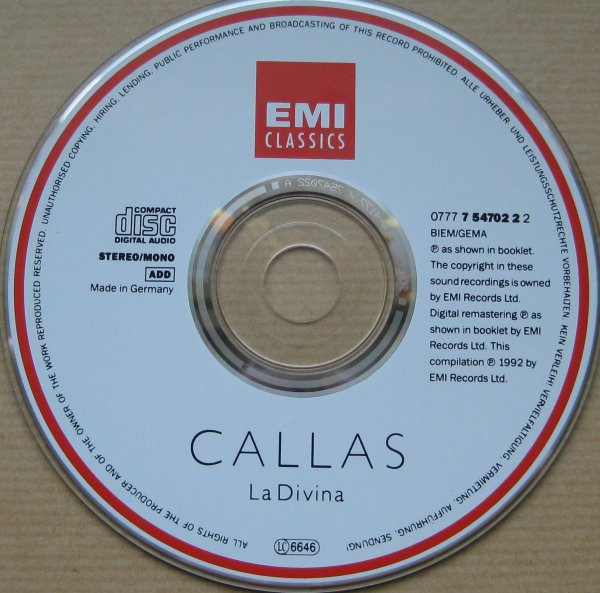 Maria Callas - La Divina | EMI Classics (CDC 7 54702 2) - 4 Maria Callas - La Divina | EMI Classics (CDC 7 54702 2) - 4