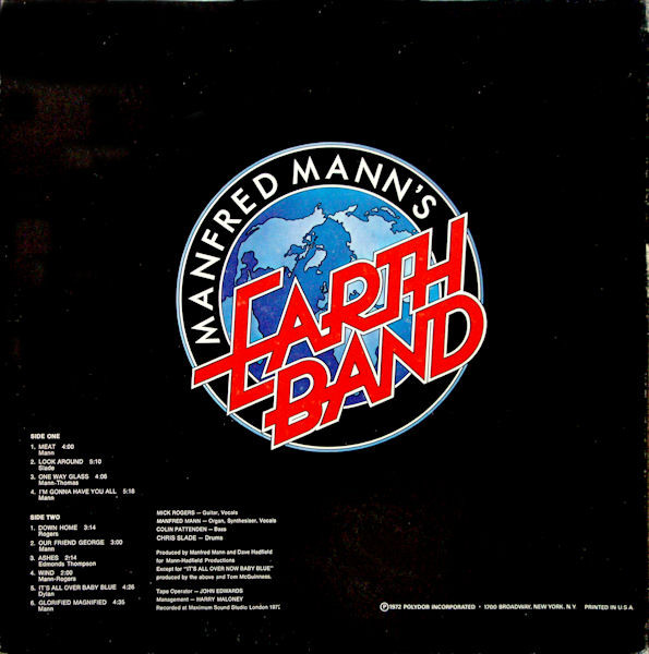 Manfred Mann's Earth Band - Glorified Magnified | Polydor (PD 5031) - 4