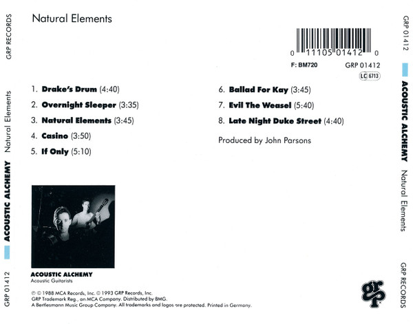 Acoustic Alchemy - Natural Elements | GRP (GRP 01412) - 2