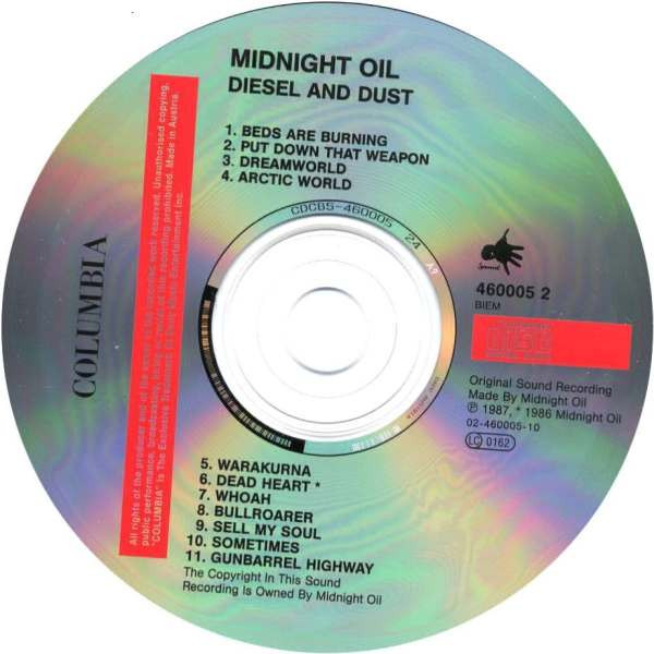 Midnight Oil - Diesel And Dust | Columbia (COL 460005 2) - 3