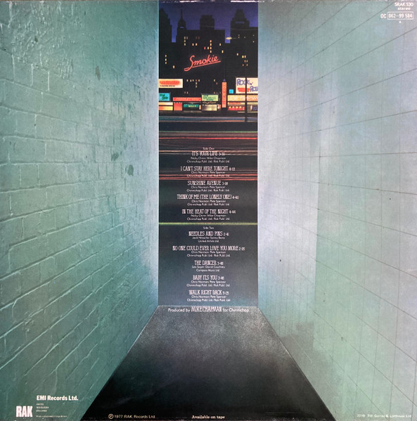Smokie - Bright Lights And Back Alleys | RAK (SRAK 530) - 2 Smokie - Bright Lights And Back Alleys | RAK (SRAK 530) - 2