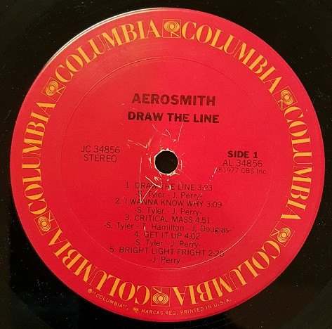 Aerosmith - Draw The Line | Columbia (JC 34856) - 4