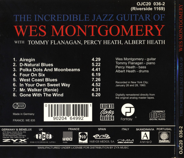 Wes Montgomery - The Incredible Jazz Guitar Of Wes Montgomery | Original Jazz Classics (OJC20 036-2) - 2