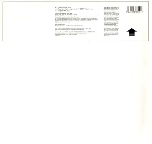 Matt Darey Featuring Marcella Woods - Beautiful (2002 Remixes) | Incentive (CENT 38T) - 3 Matt Darey Featuring Marcella Woods - Beautiful (2002 Remixes) | Incentive (CENT 38T) - 3