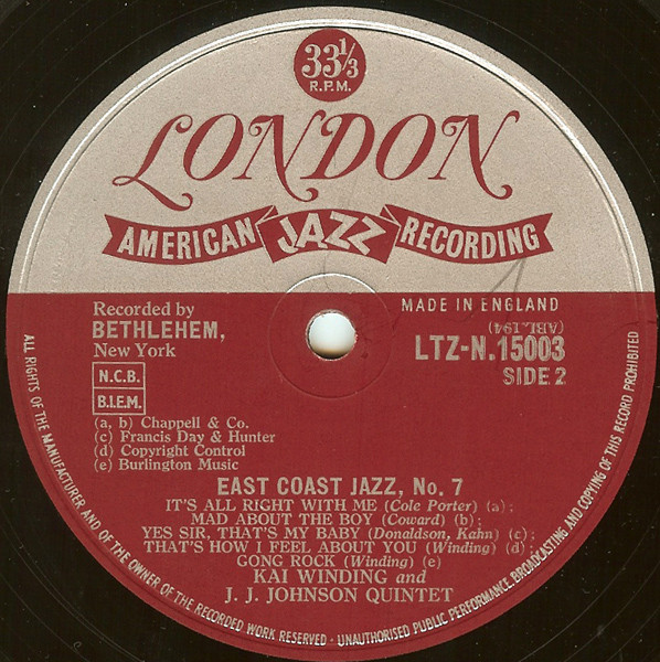 Kai Winding + J.J. Johnson - K + J.J. | London Records (LTZ-N.15003) - 4 Kai Winding + J.J. Johnson - K + J.J. | London Records (LTZ-N.15003) - 4
