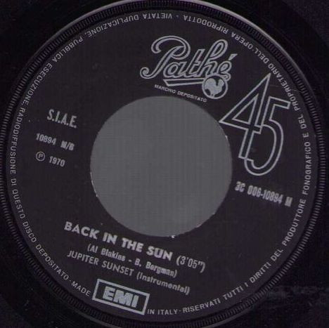 Jupiter Sunset - Back In The Sun | Pathé (3C 006-10894 M) - 4