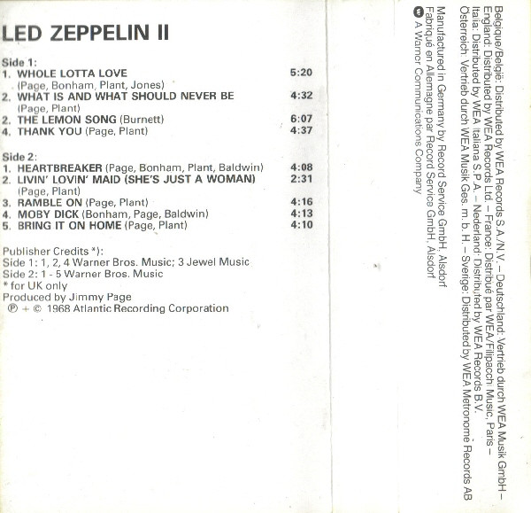 Led Zeppelin - Led Zeppelin II | Atlantic (K 440 037) - 3 Led Zeppelin - Led Zeppelin II | Atlantic (K 440 037) - 3