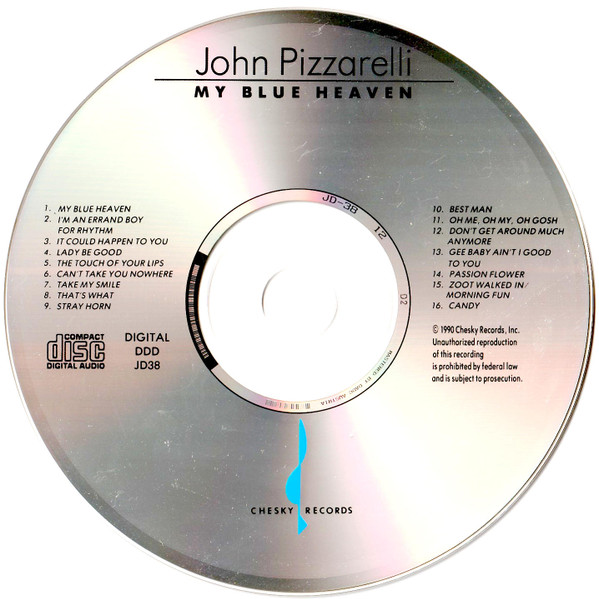 John Pizzarelli - My Blue Heaven | Chesky Records (JD38) - 3