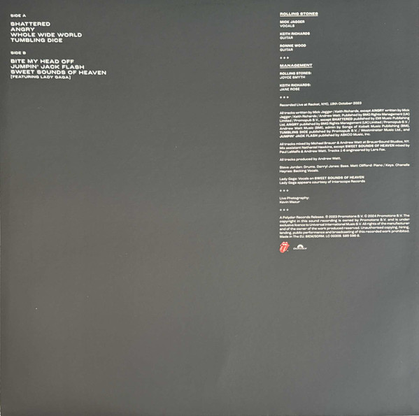 The Rolling Stones - Live At Racket · NYC | Rolling Stones Records (589 596-8) - 3 The Rolling Stones - Live At Racket · NYC | Rolling Stones Records (589 596-8) - 3