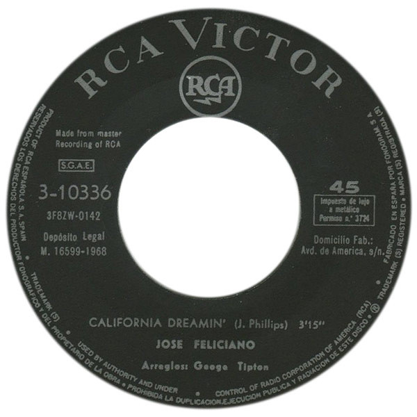 José Feliciano - Enciende Mi Pasion | RCA Victor (3-10336) - 4 José Feliciano - Enciende Mi Pasion | RCA Victor (3-10336) - 4