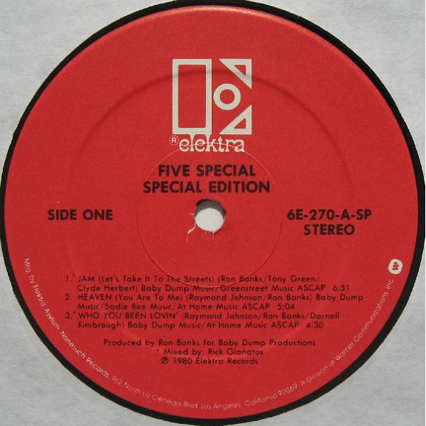Five Special - Special Edition | Elektra (6E-270) - 3 Five Special - Special Edition | Elektra (6E-270) - 3