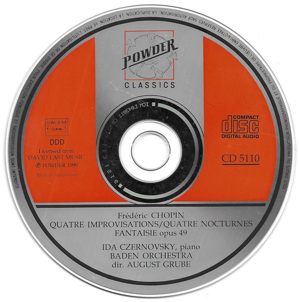 Frédéric Chopin / Ida Černecká - Improvisations / Nocturnes / Fantaisie Op. 49 | Powder Classics (CD 5110) - 4