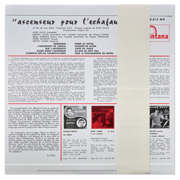 Miles Davis - Ascenseur Pour L'Échafaud | Sam Records (SR13/1) - 2