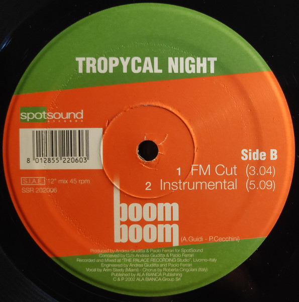 Tropycal Night - Boom Boom | Spotsound Records (SSR 202006) - 2 Tropycal Night - Boom Boom | Spotsound Records (SSR 202006) - 2
