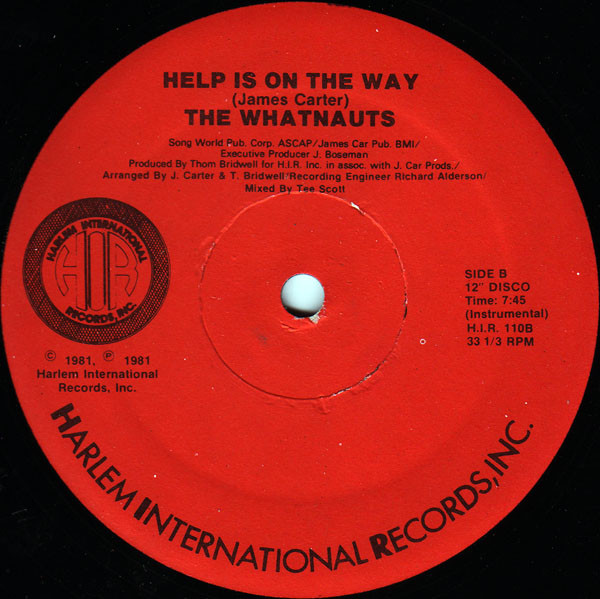 The Whatnauts - Help Is On The Way | Harlem International Records, Inc. (H.I.R. 110) - main The Whatnauts - Help Is On The Way | Harlem International Records, Inc. (H.I.R. 110) - main
